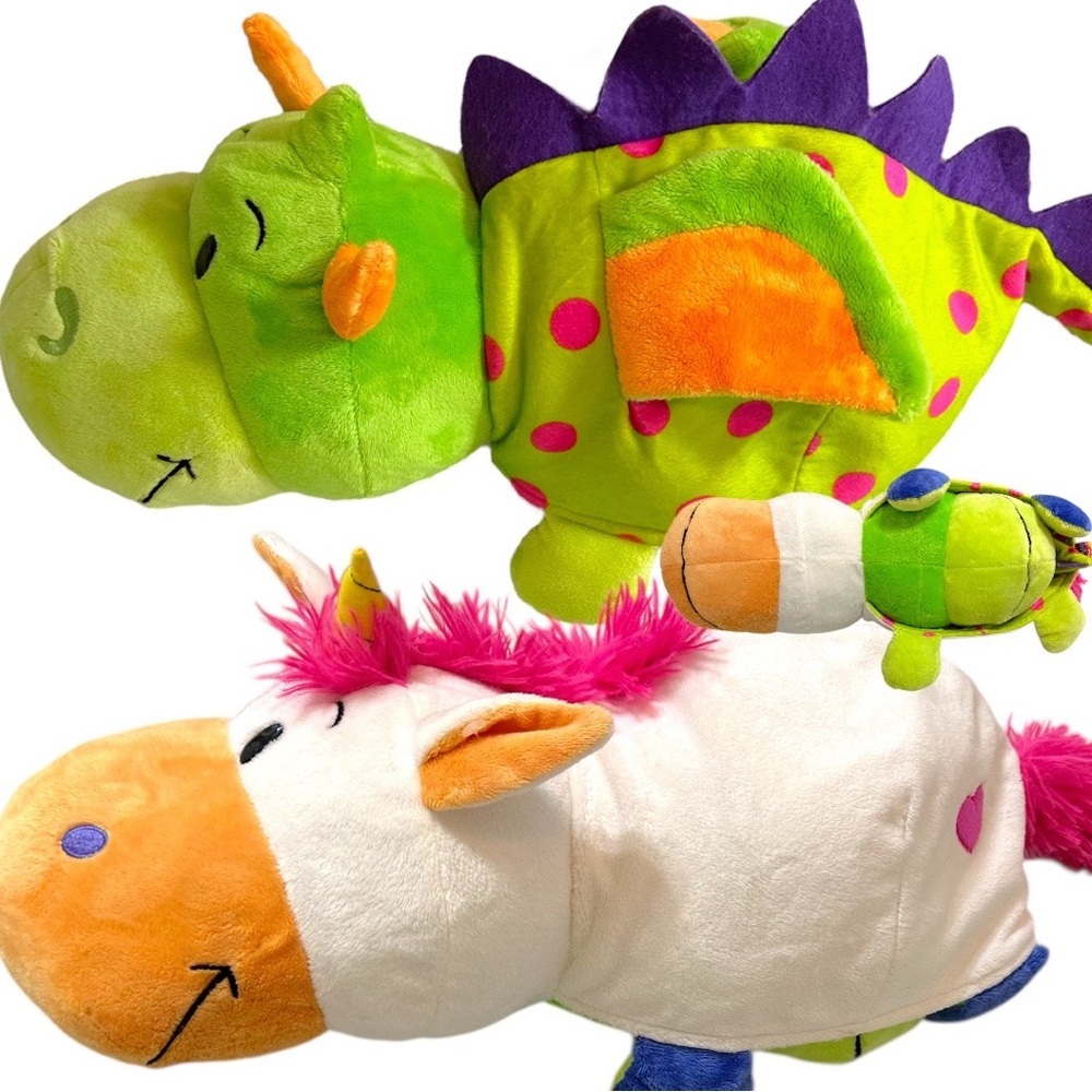 Huge FlipaZoo Reversible Plush Stuffed Unicorn Dragon 2 in 1 Plush 1” Children’s